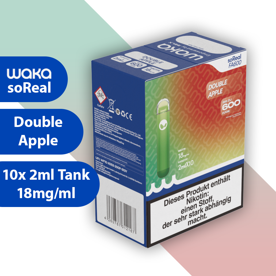 Waka soReal - Double Apple (10er Box)