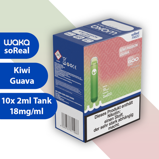 Waka soReal - Kiwi Passion Guava (10er Box)