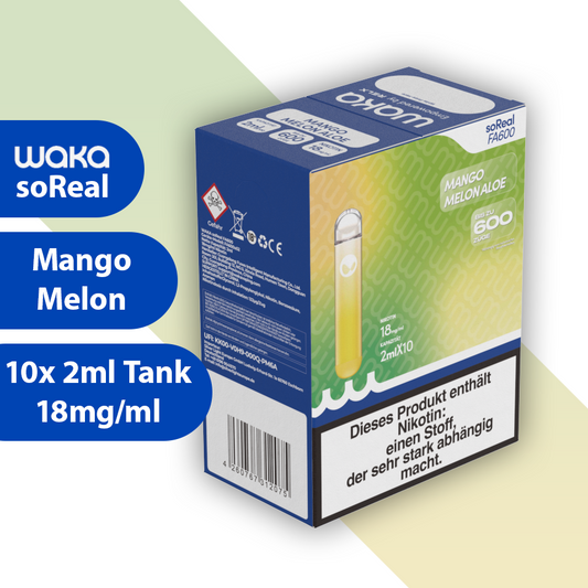 Waka soReal - Mango Melon Aloe (10er Box)